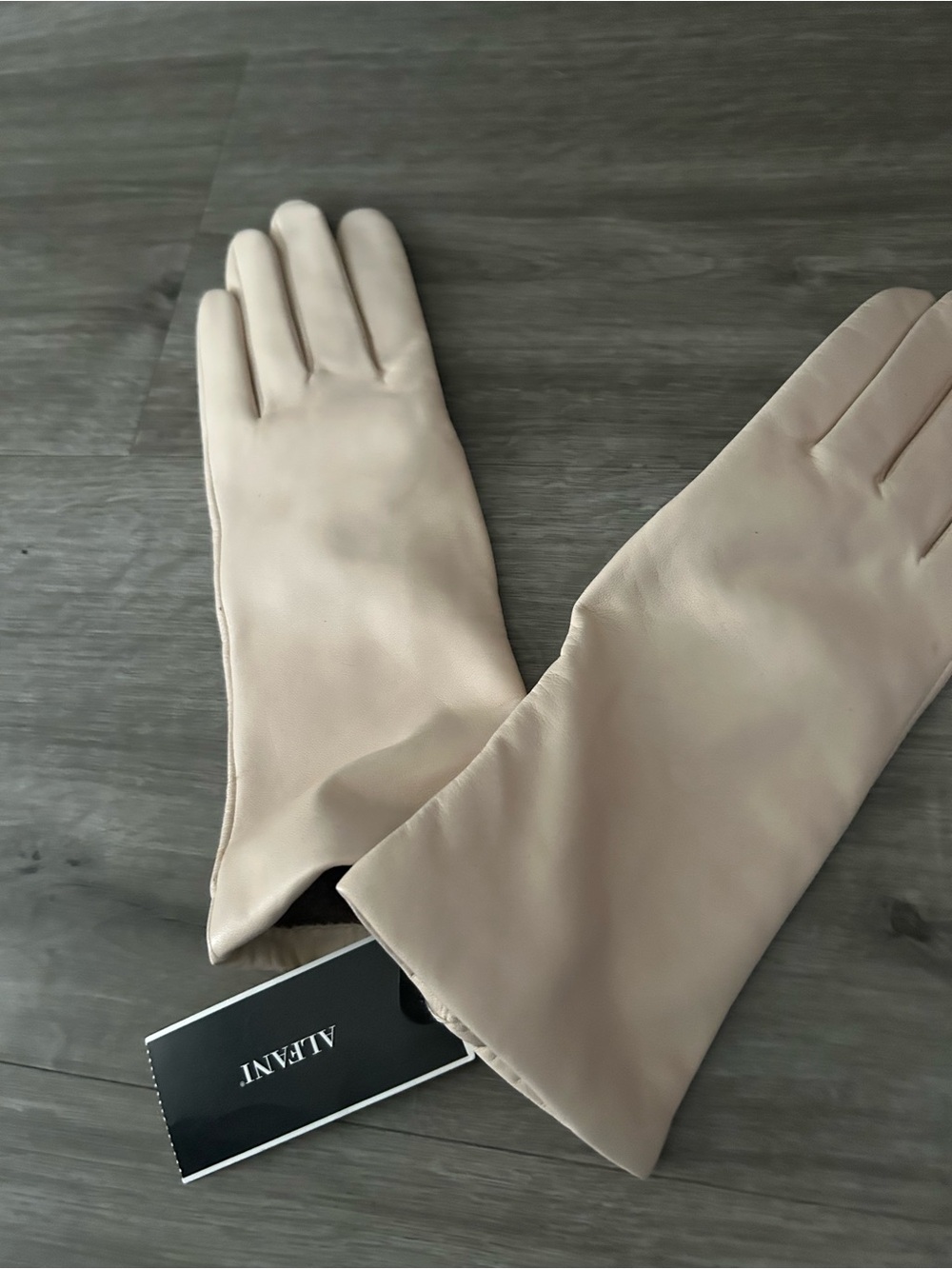 Al Fante cashmere-lined leather gloves New size 6.5